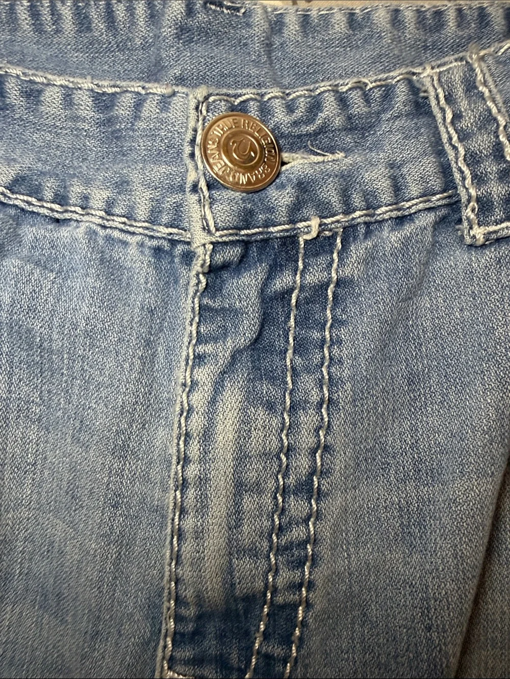 True Religion World Tour Made USA Jeans Men's 38x33 Flap Pocket Y2K